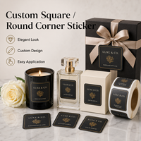 Pegatinas Adhesivas Personalizadas de Material PET, Impermeables, Fuerte Adhesión, Impresión Premium, Troqueladas, Tamaño Personalizado, para Frascos de Velas y Cosméticos