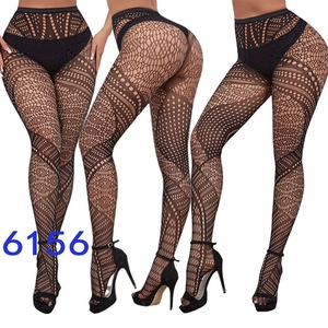 Collants sexy transparents en nylon à haute élasticité, résille florale en dentelle pour femme, vente en gros - Product Image 3
