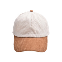 Casquette de baseball sportive d'extérieur personnalisée en velours côtelé Dobby à 6 panneaux avec logo brodé – Vente en gros