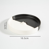Brûleur d'encens rond en céramique fait main, porte-cônes et porte-bâtonnets d'encens Palo Santo pour la méditation, le yoga et la décoration intérieure