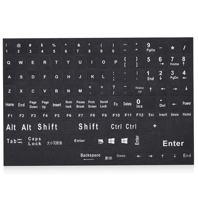 2024 New Universal English Full Keyboard Stickers for Pc Computer Laptop Desktop Laptop Keyboards