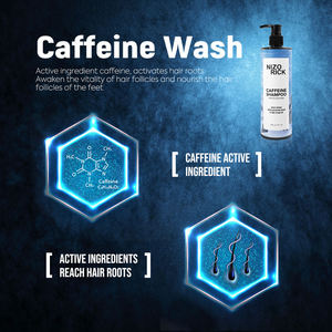 Champú al por mayor con cafeína <span class=keywords><strong>para</strong></span> el crecimiento del <span class=keywords><strong>cabello</strong></span> y anticaída, 400ml, limpiador fortalecedor con piroctona olamina, marca privada, a granel - Product Image 5