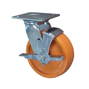 Ruedas giratorias de acero PU sólido sin óxido para trabajo pesado Carro industrial y carro para rueda recubierta de teflón - Product Image 2