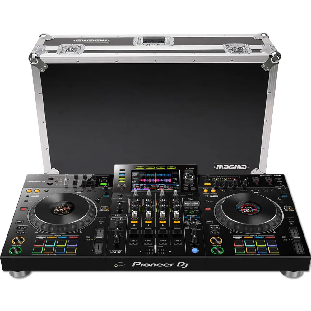 Livraison rapide Pioneer DJ XDJ-XZ système professionnel tout-en-un DJ avec boîtier de vol doré sur noir
