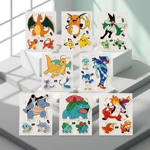 Soft PVC UV Printed Varnished Cartoon Sticker Sheet 24 PCS Set KR Kids Pikaed Anime Model AB0183 - Product Image 3