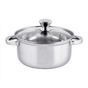 Batterie de cuisine CASSEROLE AVEC TOUCHE ARGENT CASSEROLE EN ACIER INOXYDABLE autocuiseur articles ménagers antiadhésifs - Product Image 1