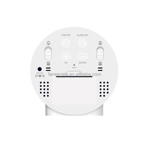 Led hiển thị kỹ thuật số gương tròn đồng hồ báo thức hai mục đích 12/24 giờ chuyển đổi phòng nhà sử dụng - Product Image 3