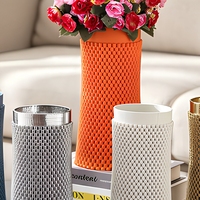 Vase de table imprimé en 3D texturé, de luxe, esthétique, Art Déco, minimaliste, écologique, cuit à haute température, Pâques