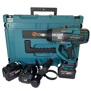 3000N.m Large Torque Heavy Duty Brushless Power Wrench 3/4" Rechargeable Cordless Impact Wrench With 2 <b>Batteries</b> - Product Image 5