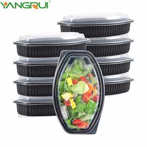Wholesale High Quality Togo Plastic Disposable Containers With Lids For Food Takeaway Container