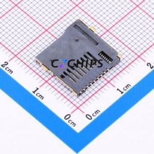 TF-CARD-Gold H1.8 SD Card / Memory Card Connector SMD Connector Self-Return Type MicroSD Card (TF Card) Card Holder 1.8mm - Product Image 2