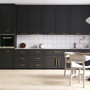 Gabinete de cocina de estilo personalizado Diseño francés moderno Gabinete de cocina victoriano completo en madera de roble para la venta - Product Image 2