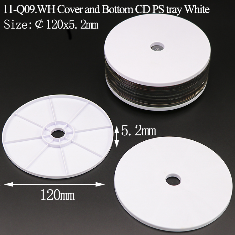 Q09:Cover and Bottom CD PS Tray White