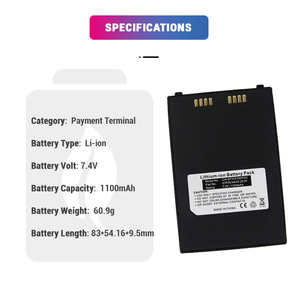 Đầy đủ năng lực <span class=keywords><strong>POS</strong></span> 7.4V 1100mAh icp05/34/50 2s1p ic5100 IC 5100 Pin cho <span class=keywords><strong>bitel</strong></span> <span class=keywords><strong>POS</strong></span> thiết bị đầu cuối máy - Product Image 3