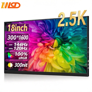 ZWBA新しいOEMポータブルモニター超薄型18インチ2.5K 130Hz 13.3 14 15.6 16 <span class=keywords><strong>17.3</strong></span> 18インチ1080P 2K 4KオプションIPS LEDパネルタイプ - Product Image 1