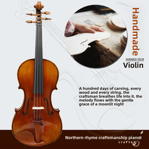 Violín para Estudiantes CHENTUO CT4.1, Hecho a Mano, Alto Rendimiento, Madera Sólida de Alta Calidad, Fondo/Lados de Arce, Tapa de Abeto Natural, Fibra de Carbono - Product Image 3