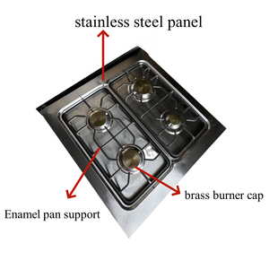 Cuisinière à <span class=keywords><strong>Gaz</strong></span> Pose Libre <span class=keywords><strong>60</strong></span> <span class=keywords><strong>cm</strong></span> en Acier Inoxydable <span class=keywords><strong>4</strong></span> <span class=keywords><strong>Feux</strong></span> avec Four et Gril pour la Cuisine Domestique - Product Image 3