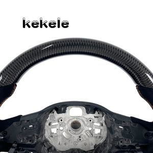 Volant de direction en fibre de carbone noir personnalisé de haute qualité pour Seat <span class=keywords><strong>Cupra</strong></span>, compatible avec Tavascan Terramar Formentor <span class=keywords><strong>Leon</strong></span> Ibiza - Product Image 2