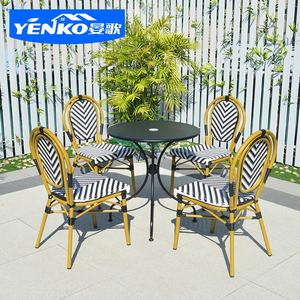 <span class=keywords><strong>Restaurant</strong></span> extérieur commercial rotin bistro <span class=keywords><strong>terrasse</strong></span> chaises de jardin à la française café tables à manger de style <span class=keywords><strong>parisien</strong></span> ensemble de meubles de patio - Product Image 5