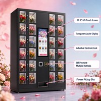 Distributeur automatique de fleurs OEM 24H pour fleuristes, bureaux, halls d'accueil, hôpitaux, stations de métro, 12/24/32 portes, interface utilisateur personnalisée