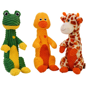 Juguetes de peluche para perros con estampado animal, juguetes para masticar y hacer sonido para cachorros, para interiores, talla única, 170 g - Product Image 1