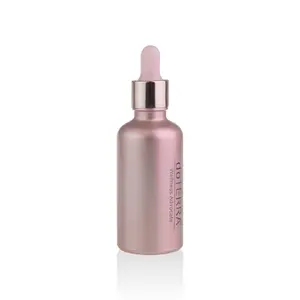 Emballage d'huile essentielle personnalisé haut de gamme élégant 15 ml 20 ml 30 ml 50 ml marque de luxe huile de parfum emballage de soins de la peau rose