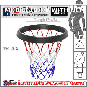 Panier de basket-ball portable pour intérieur et extérieur avec panneau de basket-ball et système de support de filet, équipement d'entraînement sportif en gros - Product Image 6