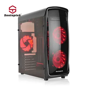 fashion design Mid Tower Gaming Computer Case with Tempering Glass window ATX Cabinet with USB3.0 PC case arc top cover design