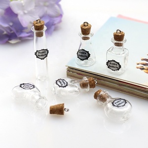 Botellas de Poción Mágica Felix Felicis |   Frascos de Vidrio Transparente con Tapón de Corcho de 5 mm para Perfume, Flores Secas y Abalorios para Joyería DIY - Product Image 1