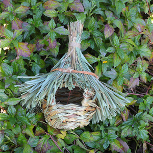 Nichoir en paille artisanal de forme triangulaire moyenne pour oiseaux, fournitures pour animaux de compagnie, origine Fujian - Product Image 4