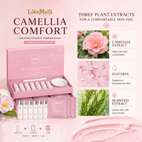 LikeMeili 3 SKU Ensemble de masques en poudre peel-off, 7 flacons d'essences, 7 sachets, bol et cuillère, à la malva, au raisin et au camélia, hydratant et lissant pour le visage