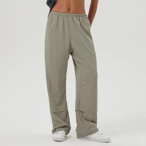Pantalon de survêtement de randonnée à jambe <span class=keywords><strong>large</strong></span> à séchage rapide pantalon baggy décontracté de sport de yoga avec logo personnalisé pour femmes vente en gros - Product Image 2