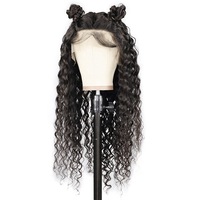 Pelucas de Cabello Humano con Frente de Encaje Brasileño 13*4, Encaje HD Transparente, Peluca de Ondas Profundas, Peluca Frontal Completa de Cabello Peruano