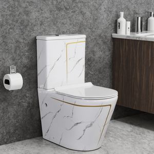 В европейском стиле напольный унитаз из керамического мрамора - Product Image 1