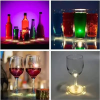 Sous-verre LED étanche en EVA, sous-verre lumineux antidérapant pour verres à whisky, vin, cocktails, bar