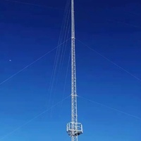 Menara Pengukuran Angin Kehua Lattice Rentang Ketinggian 10m-200m, Umur Pakai 50 Tahun, Baja Galvanis Celup Panas