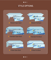 Housses de table publicitaires personnalisées en polyester extensible pour salons professionnels, imperméables, avec logo imprimé par transfert à chaud, pliables, marque ZJ, couleur personnalisée