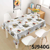 Nappe Imprimée en PVC Imperméable et Anti-Taches, Motif Floral, en Rouleau, pour la Décoration de la Maison, des Hôtels, des Banquets et des Fêtes