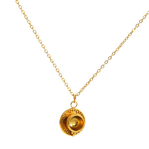 Collier en acier inoxydable avec pendentif théière et tasse, plaqué or 18 carats, pour femme, Acero Ganku - Product Image 5