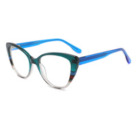 Étui à lunettes de haute qualité en forme de plaque œil-de-chat, modèle Kubi 1047, anti-lumière bleue, monture intégrale, forme ovale, pour visage rectangulaire