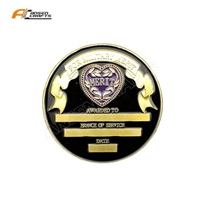 เหรียญที่ระลึกเหรียญปลูกทองรูปหัวใจสีม่วงเคลือบสำหรับสะสม - Product Image 2