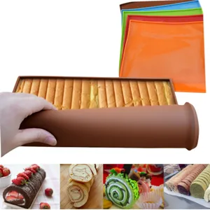 硅胶蛋糕卷模具瑞士蛋糕烤盘印模垫涂漆托盘烘焙工具