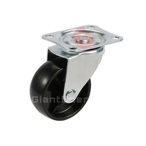 Wholesale 1 Inch 1.25Inch 1.5 Inch 2 Inch 2.5 Inch 3 Inch Fixed Light Duty Black PP Caster <strong>Wheels</strong> - Product Image 3