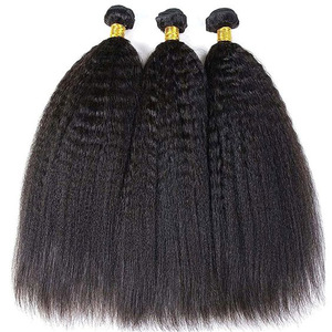 Extensiones de Cabello Humano Virgen Remy Tejidas a Mano para Trenzas de Ganchillo, Liso Kinky, Venta al por Mayor - Product Image 4