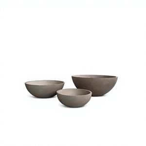 Pots à fleurs en béton minimalistes pour l'extérieur, jardinières pour plantes vertes et fleurs, style design moderne, non revêtus - Product Image 5
