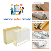 HMA Factory Supply Home Decoration Utiliser de la colle thermofusible auto-adhésive pour papier peint 3D pour autocollant mural en PVC-Jaunâtre et transparent