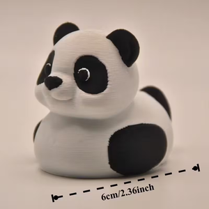 Ornements mignons en forme de panda et de canard imprimés en 3D, accessoires de collection charmants, décorations de table – Statues d'animaux en plastique durable - Product Image 2