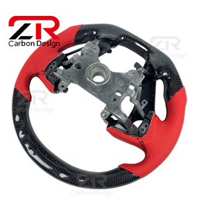 Volant de voiture sport en cuir et fibre de carbone avec écran LED forgé sur mesure pour Honda Accord 8e, 9e, 10e génération, Civic <span class=keywords><strong>8</strong></span>, 9, 10, 11e génération - Product Image 3