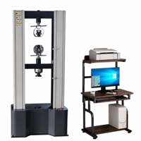 Machine d'essai universelle électronique de haute précision 50KN, contrôlée par ordinateur, pour testeur de traction, poignées à coin ISO ASTM, garantie 1 an