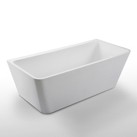 Baignoire autoportante en acrylique, massage pour spa, baignoire CE, carré, mur contre l'intérieur, salle de bain sur pied